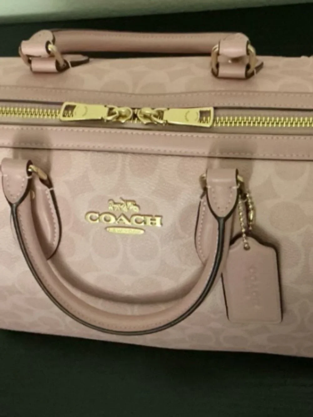 Like New Coach Large Powder Pink Rowan - Picture 7 of 9